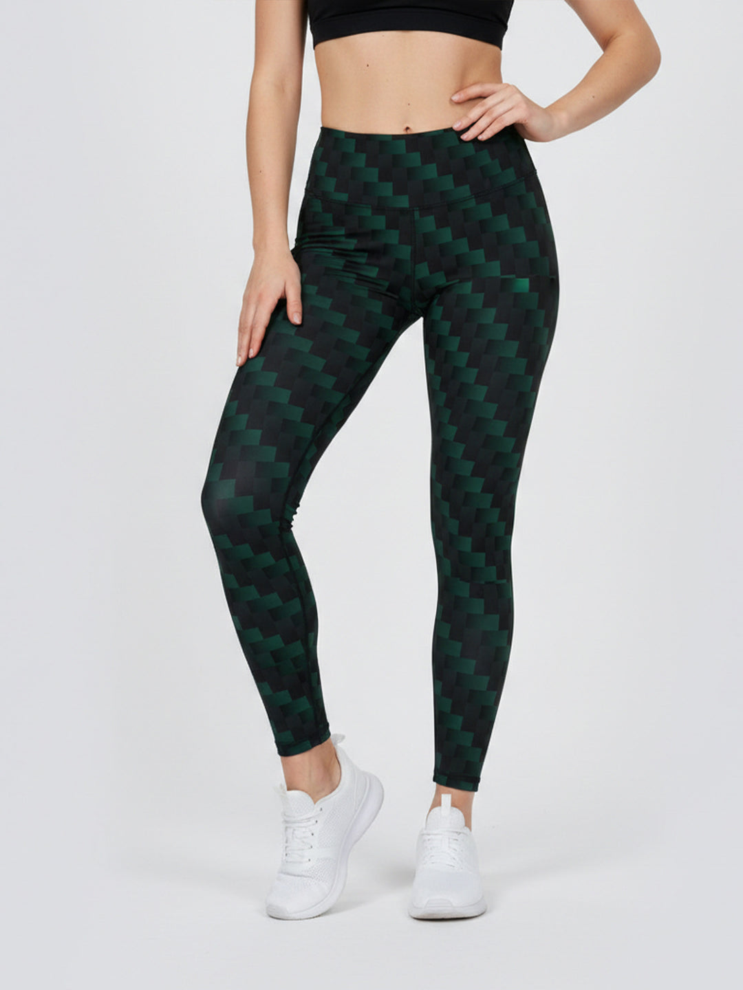 Dame sportleggings med stilfuldt grafisk design Skovae