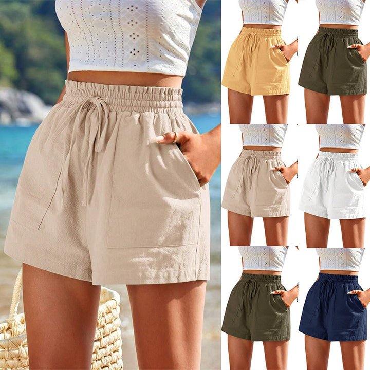 Dame afslappet sommer-shorts med elastisk talje og praktiske lommer Stiila