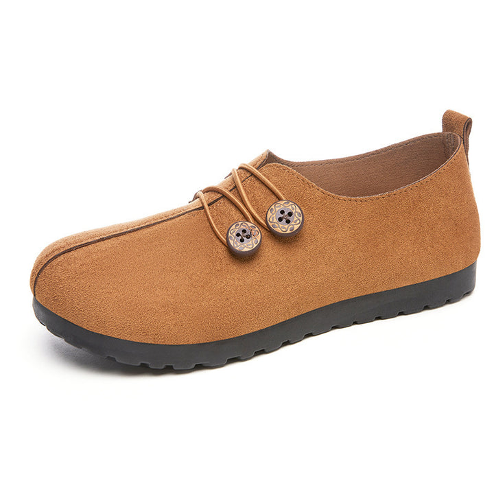 Femme Behagelige Nubuck Slippers med Justerbar Lukning Stilla