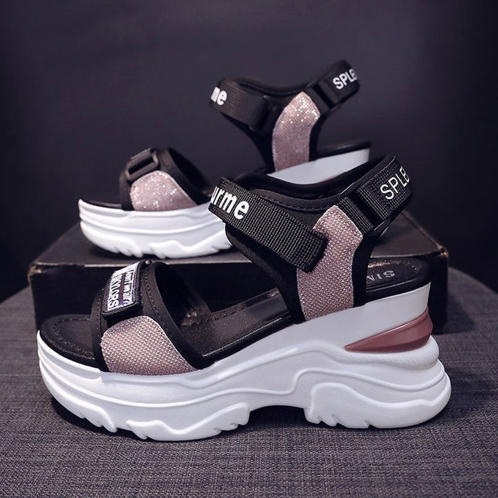 Dame Sporty Sandaler med glitrende Remdesign Stilla