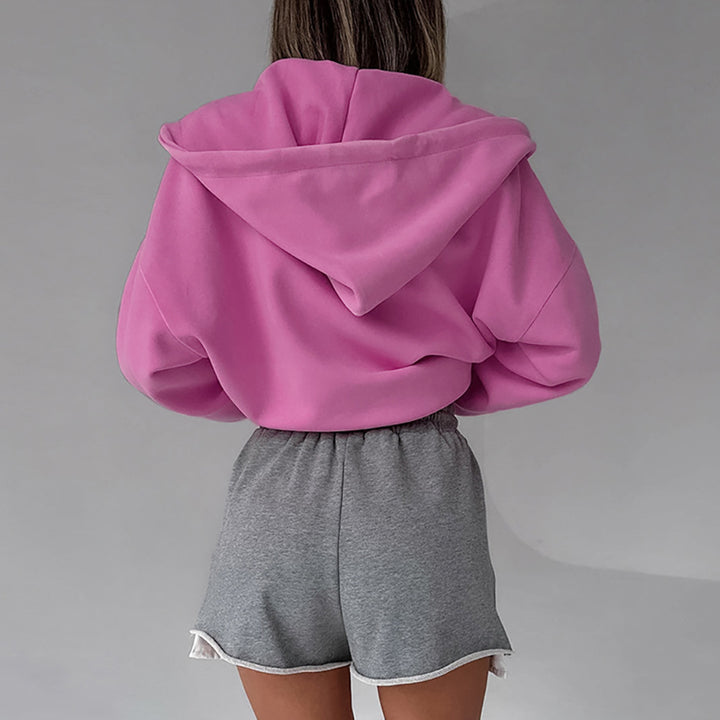 Dame Oversized Hættejakke i blødt Fleece med praktiske sidelommer Stilla