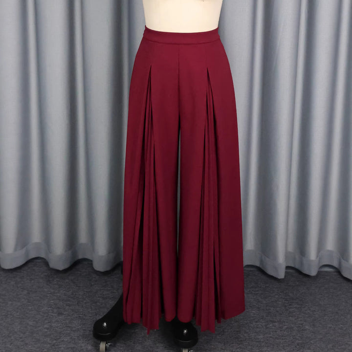 Dame plissé bukser med høj talje og elegant drapering Skovae