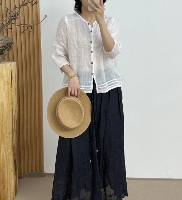 Femme Letvægts Knappet Cardigan Stilla