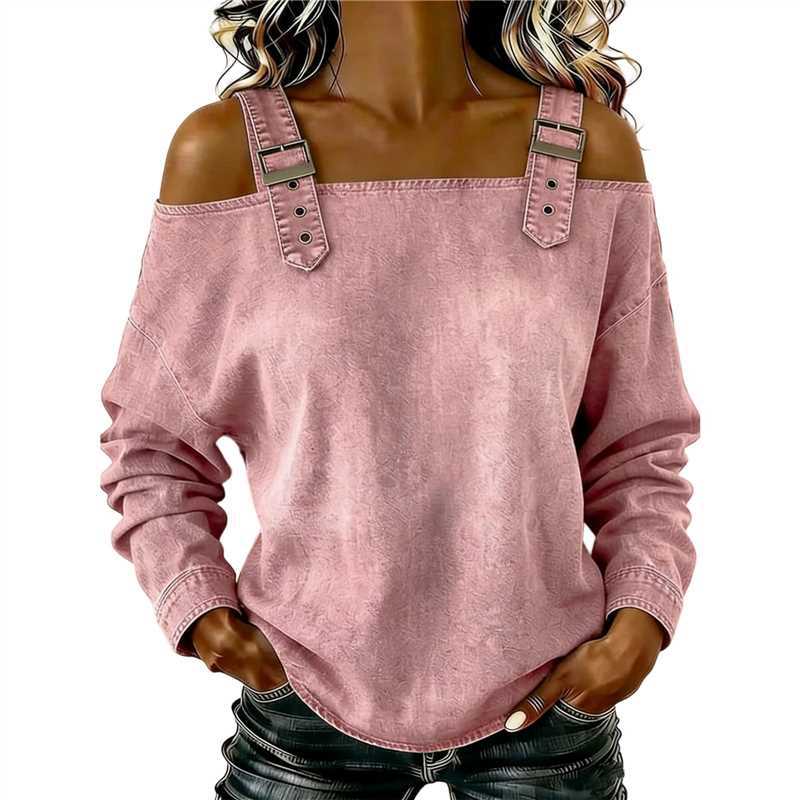 Kvinders afslappede sweatshirt med dekorative skulderdetaljer Skovae