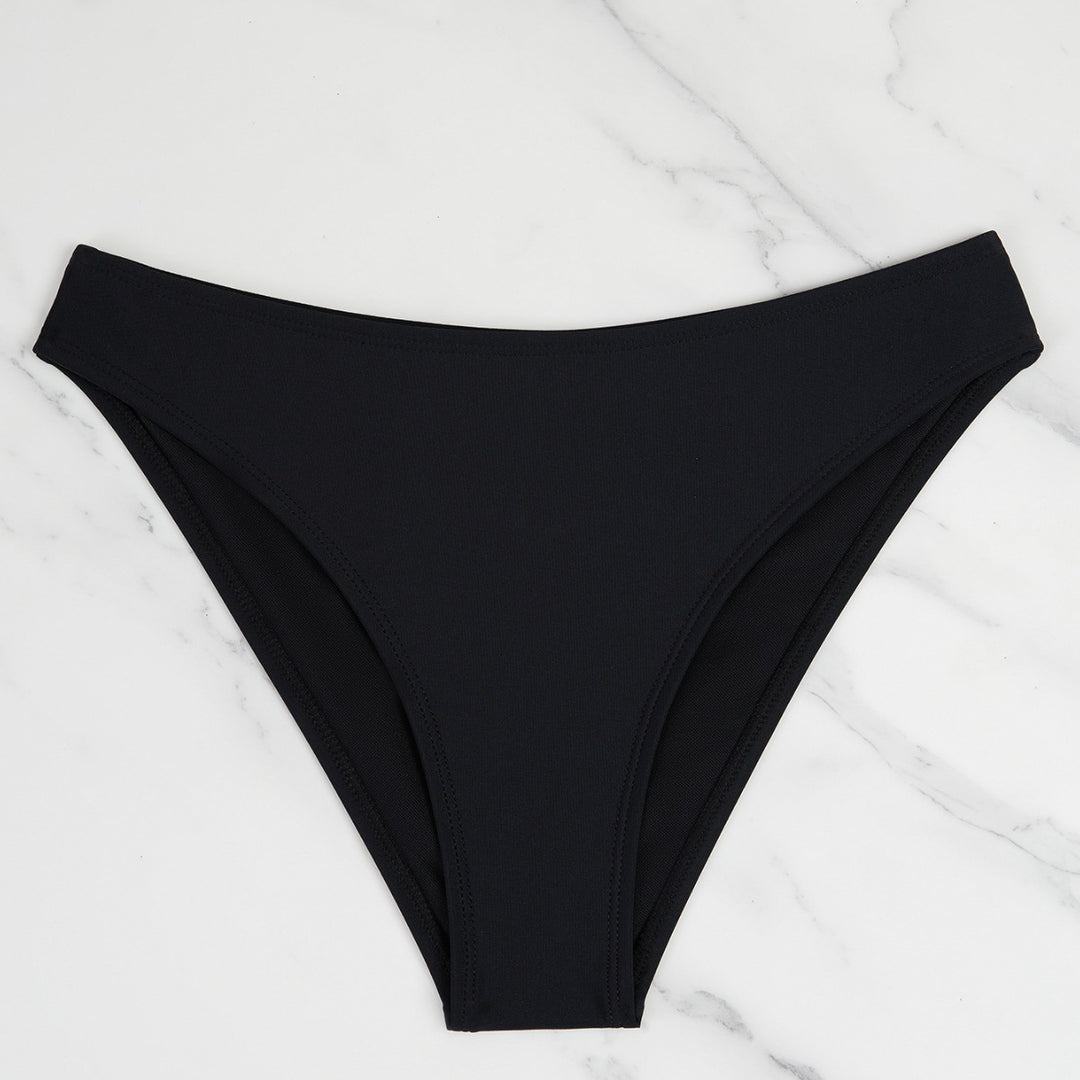 Dame trekant-bikini med justerbare stropper og høje udskæringer