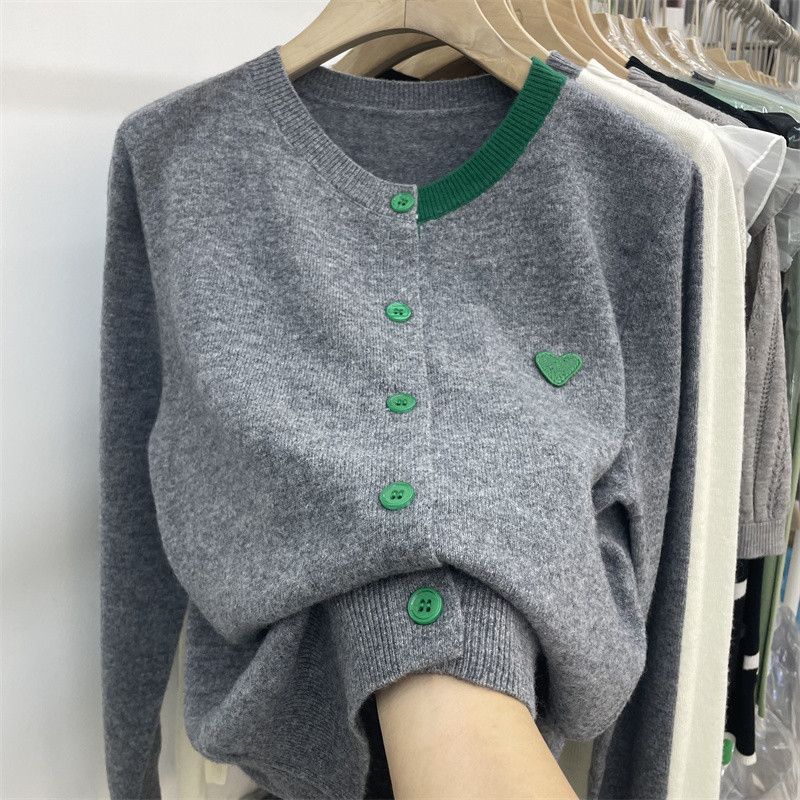 Dame Casual Strikcardigan med knapdetaljer Stilla