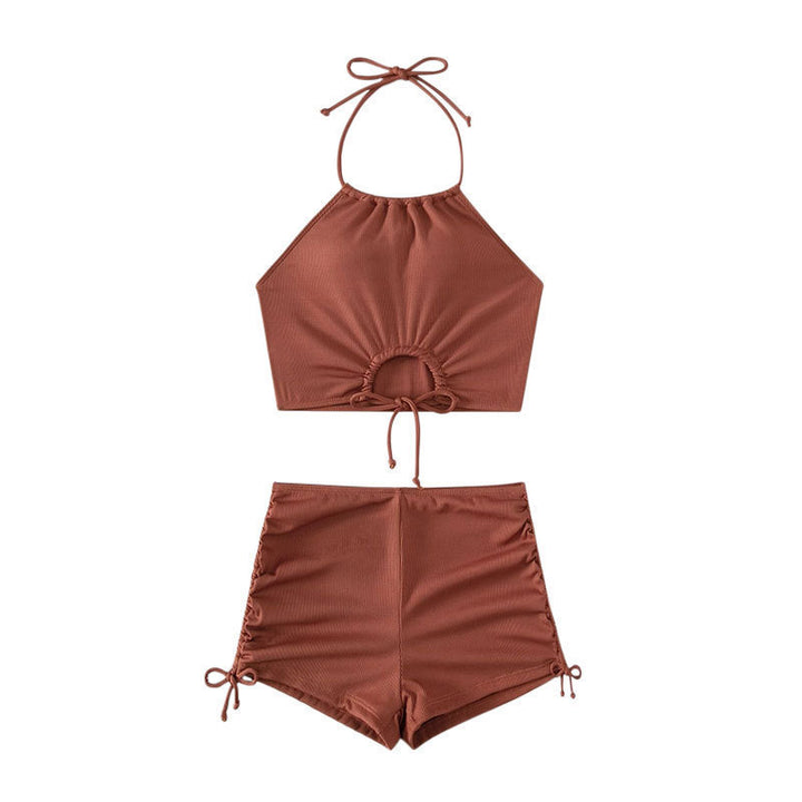 Dame Mode Bikini-sæt med legende knudedesign Skovae