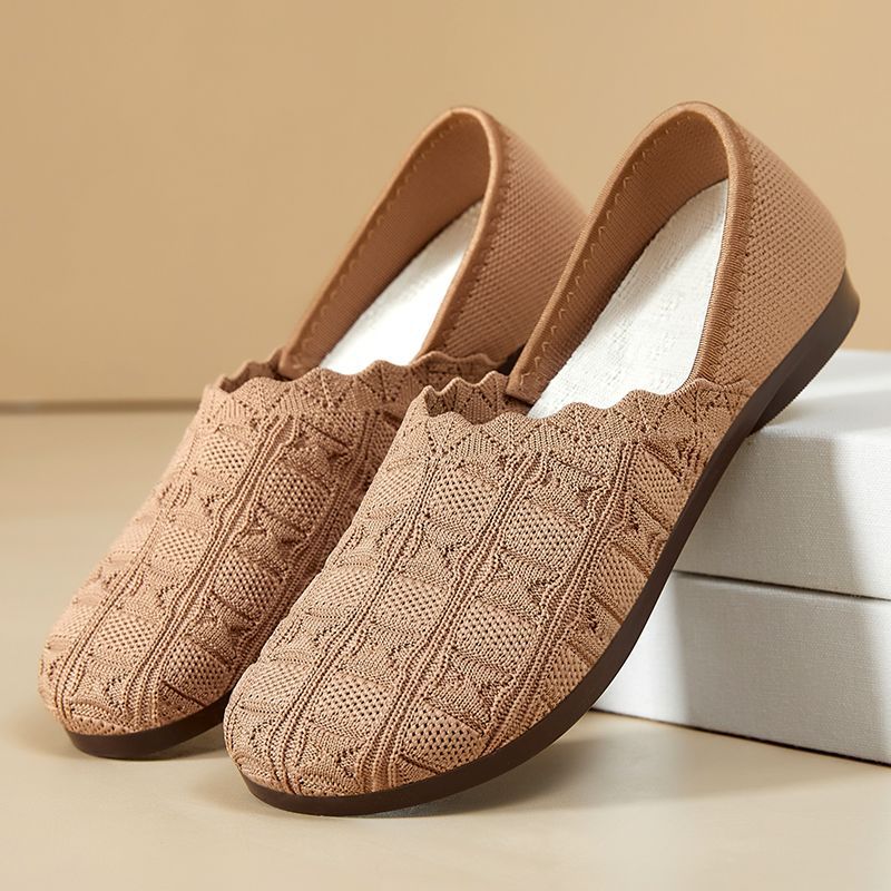 Dame Elegant Slip-On Ballerinaer med åndbar strikoverflade Stilla