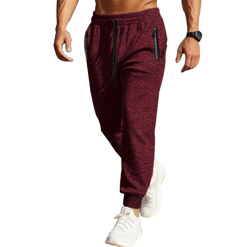 Herrer sportlige joggingbukser med åndbare lynlåslommer og elastisk talje Stilla