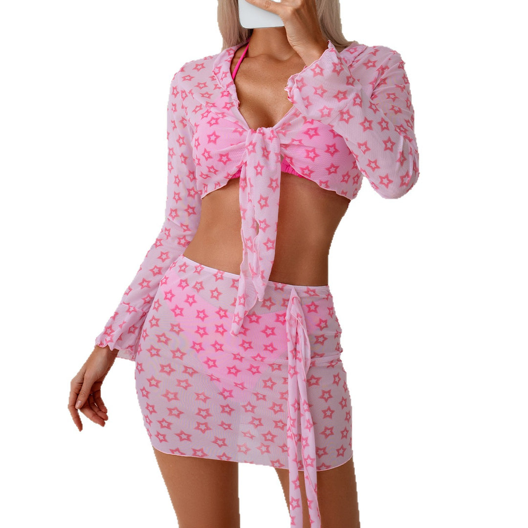 Dame Strand-Outfit med stilfulde stjerne-detaljer Skovae