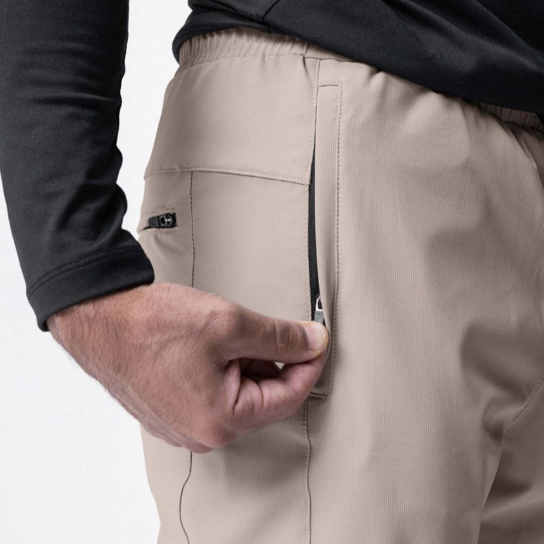 Herrer Sportive Cargo-Joggpants med praktiske lynlåslommer og elastisk talje Stilla