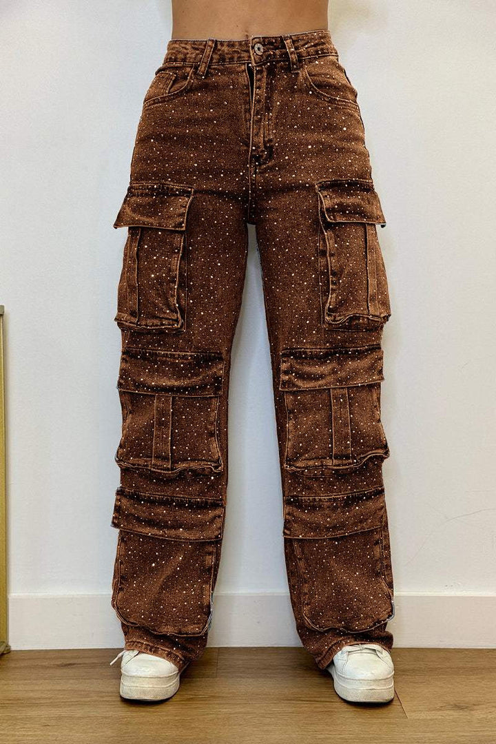 Dame Cargo Jeans med praktiske lommer og afslappet snit Stilla