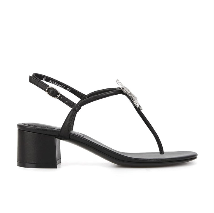 Dame Sling-sandaler med elegant glitrende element og behagelig hælhøjde Stilla