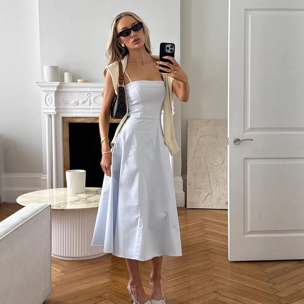 Dame Midi-kjole med elegant A-linie snit Stilla