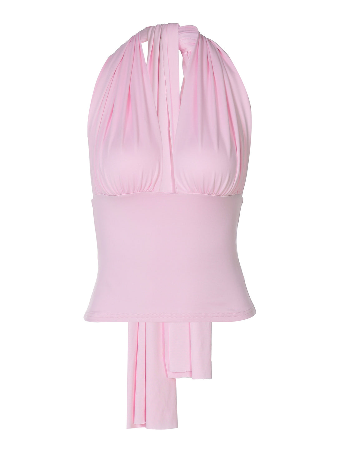 Dame Stylish Haltertop med moderne indpakningsdesign og figurskabende silhuet Stilla