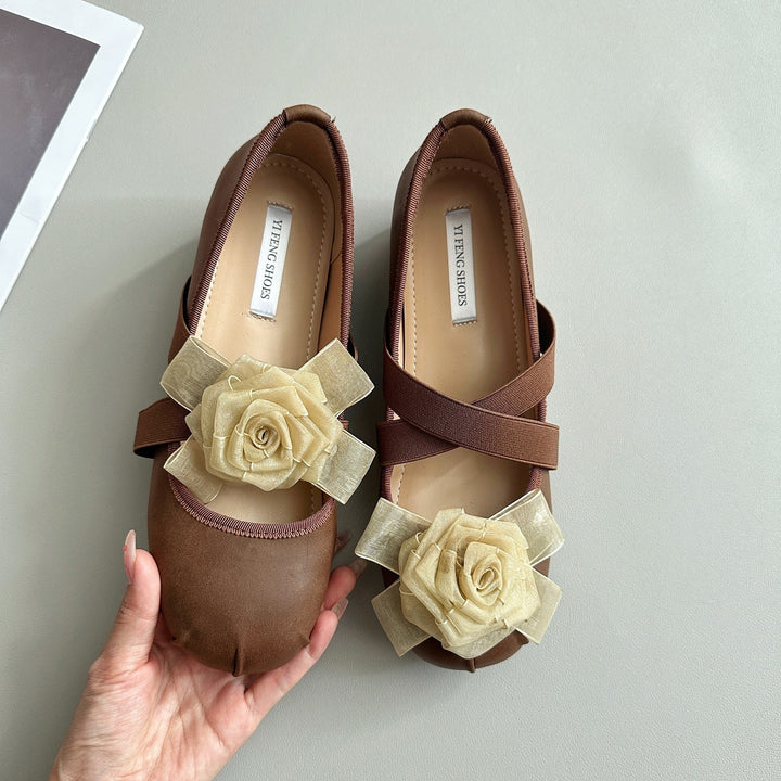Kvinder Dekorative Blomster Accent Ballerinas Stilla
