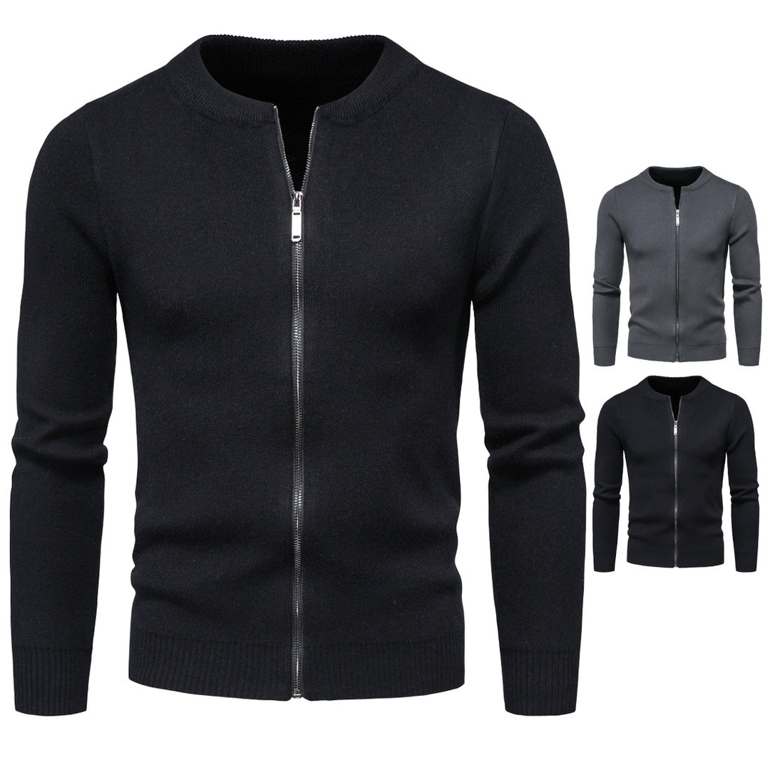 Herrer Letvægts Zip-Up Strikpullover Stilla