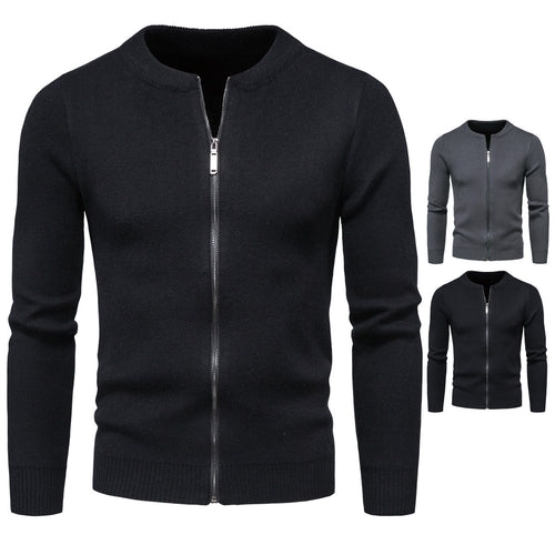 Herrer Letvægts Zip-Up Strikpullover Stilla
