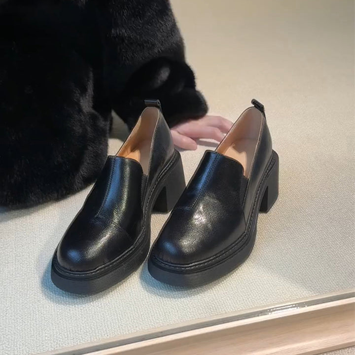 Dame Chunky Heel Slip-On Loafers Stilla