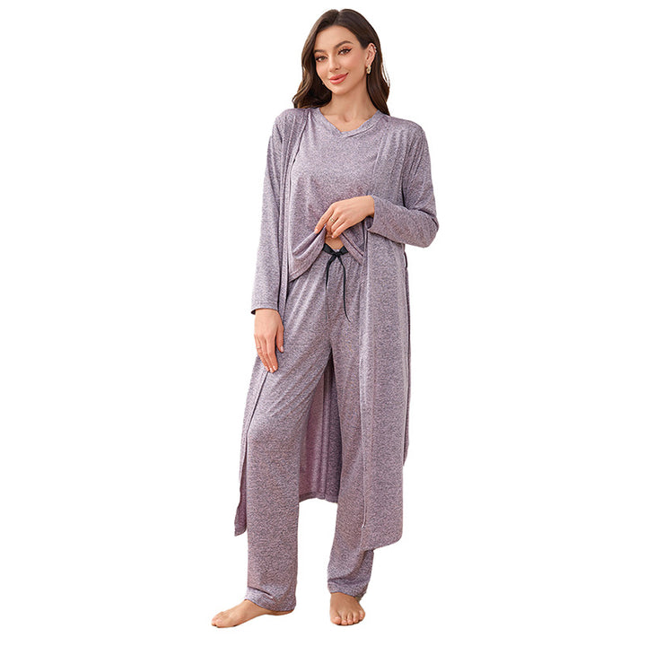 Dame loungewear-sæt med lang cardigan og komfortabel buks Stilla