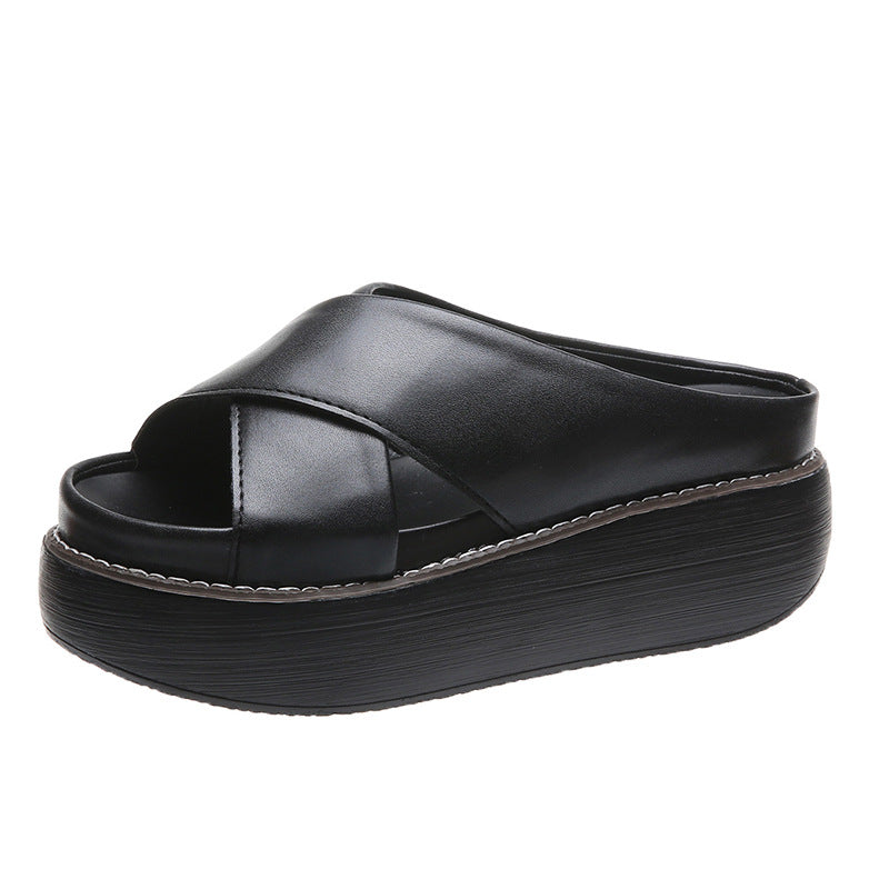 Dame platform-sandaler med elegant krydsbånd-design og skridsikker sål Stilla