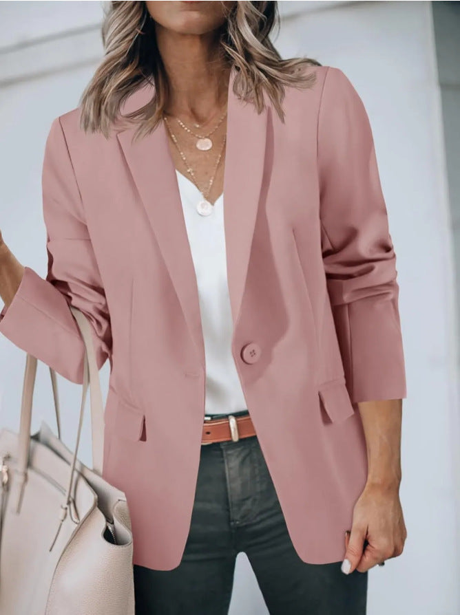 Dame afslappet blazer med elegant snit og praktiske lommer Stilla