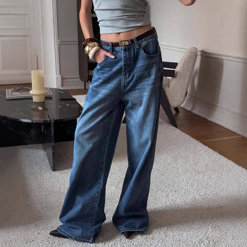 Kvinders brede jeans med høj talje og afslappet pasform Stilla