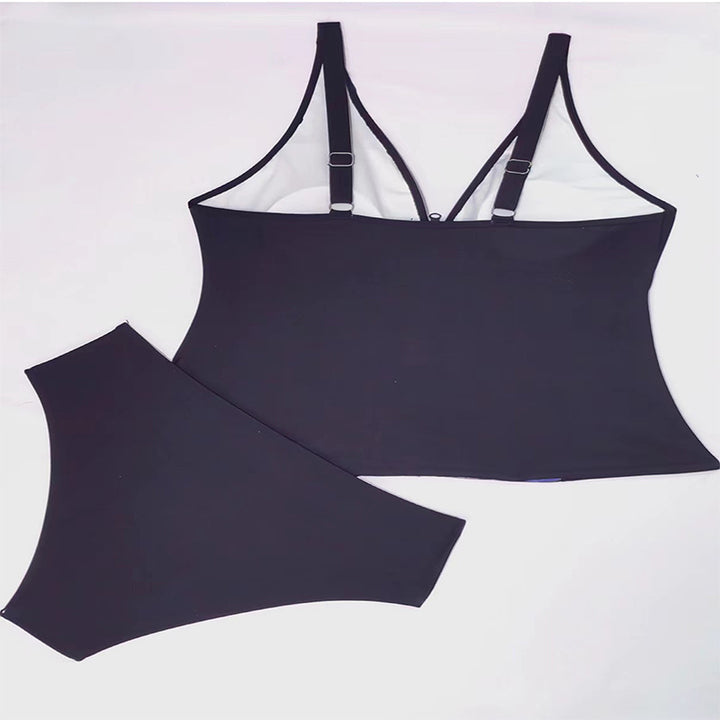 Dame Sporty Tankini med blomster lynlås Skovae