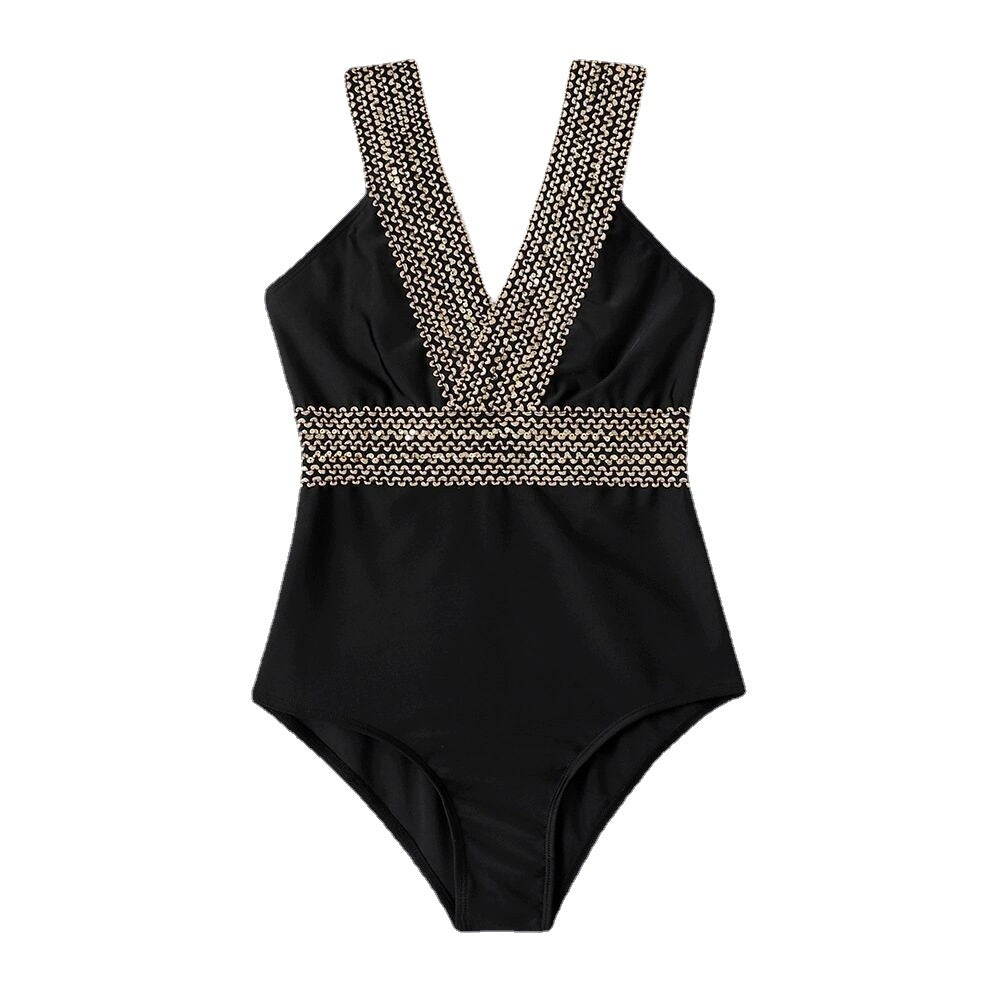 Dame one-piece badedragt med glamourøse kædeaccentuer Stilla
