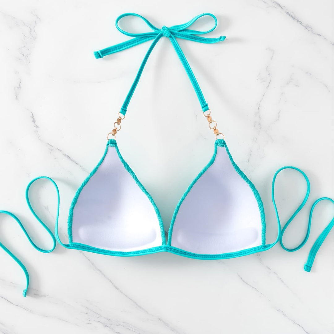 Dame Bikini-top med elegant struktureret design og justerbare stropper Stilla