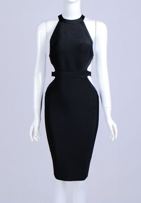 Dame figursyet kjole med cut-out-detaljer Stilla