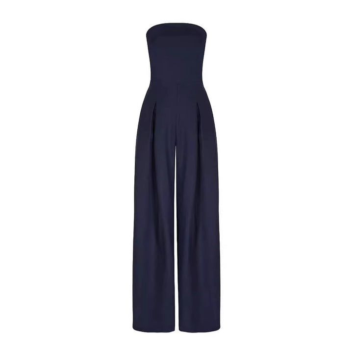 Dame jumpsuit med bredt ben Stilla