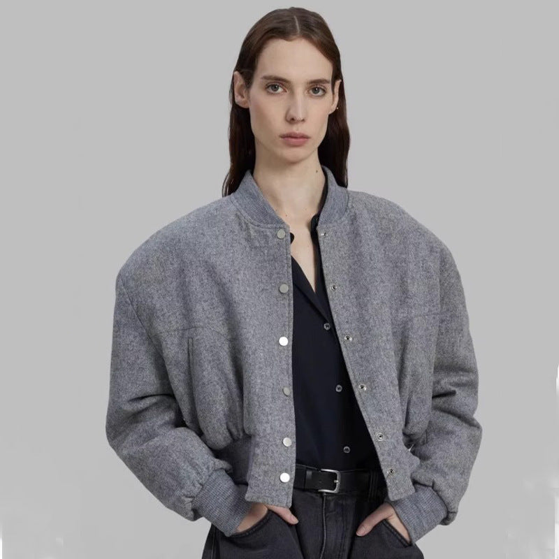 Damer fashionabel oversized jakke lavet af uldblanding Stilla