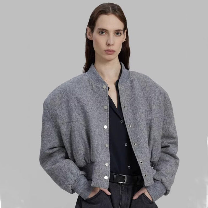 Damer fashionabel oversized jakke lavet af uldblanding Stilla