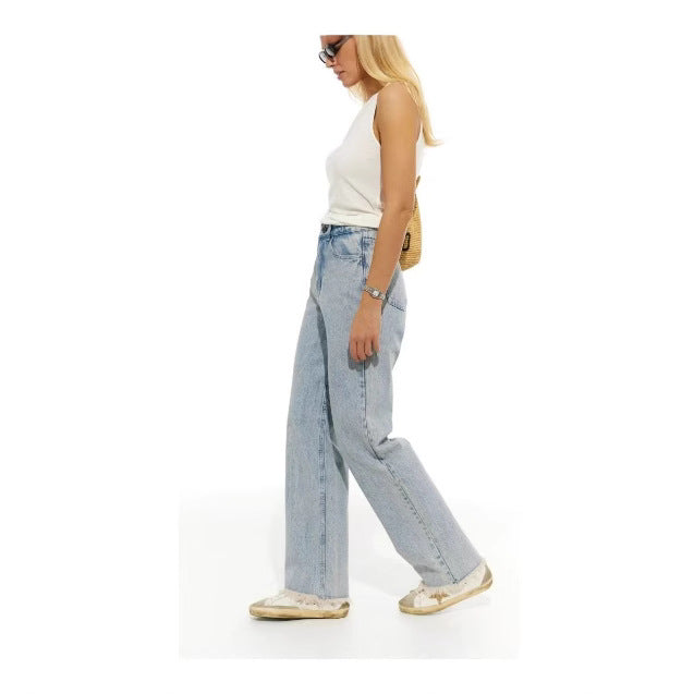 Dame Høj talje Lige Jeans med bred ben og afslappet snit Stilla