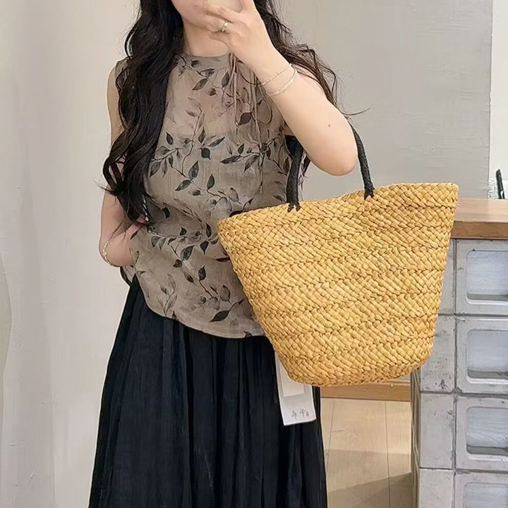 Femme Floral Print Ærmeløs Bluse Stilla
