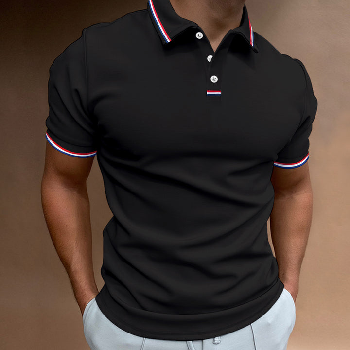 Herrer polo shirt med moderne kontrastdetaljer og åndbart stof Stilla