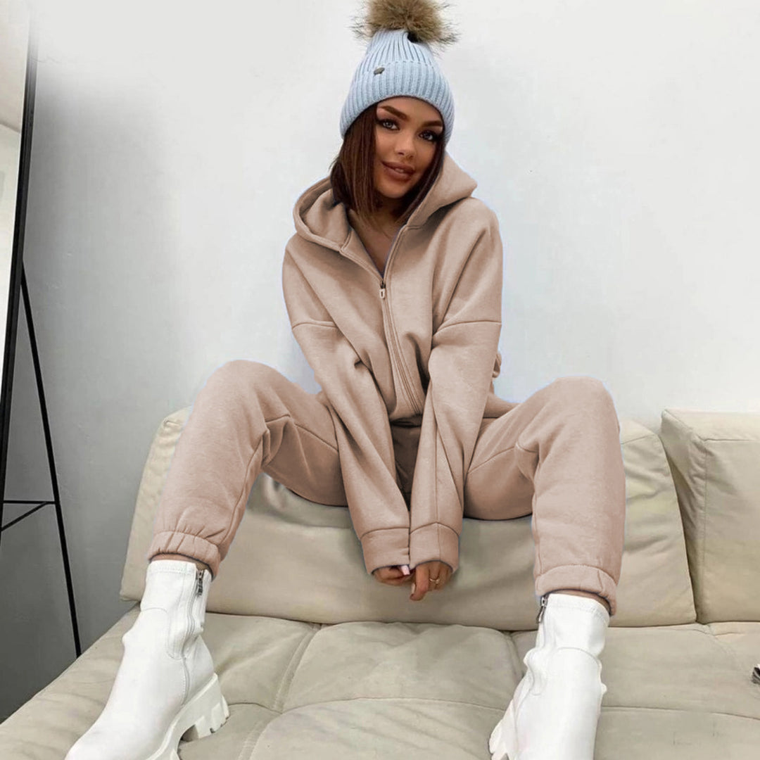 Dame hyggelig og stilfuld hoodie jumpsuit Stilla