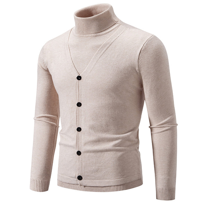 Stilfuld herre rullekrave cardigan trøje Stilla