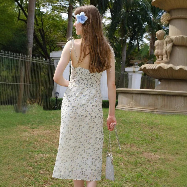 Dame Blomster Shirt Midi Kjole Stilla