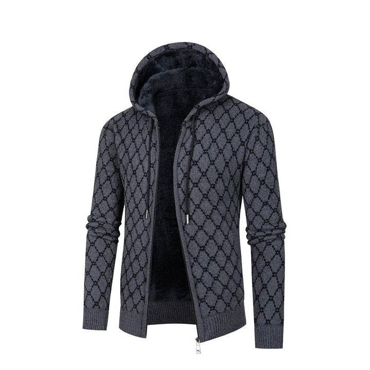 Herrer Stylish Fleece-futter Zip Hoodie Stilla
