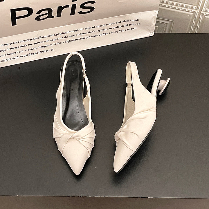 Femme Spidsnaht Slingback-Hæle med knyttet design Stilla