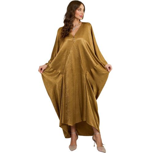 Dame Kaftan med elegant V-udskæring og flydende snit Stilla