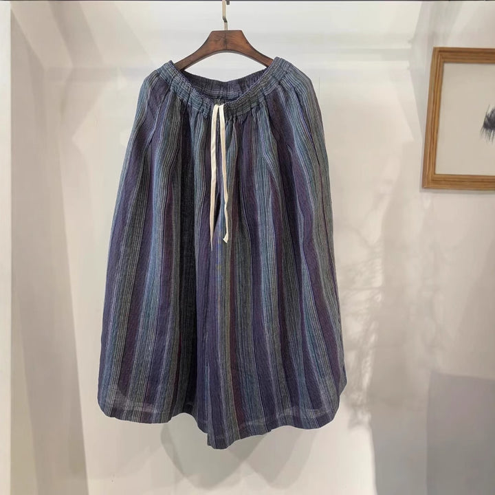 Femme Højtaljede Bredstribede Culottes Stilla