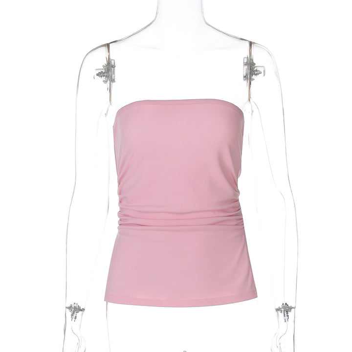 Damen Rüschenshirt uden ærmer Stilla