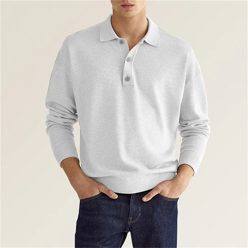 Herrer Langærmet Polo skjorte med kvalitetsstof og fashionable krave Stilla