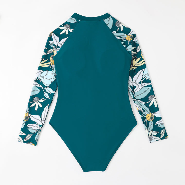 Dame Sporty one-piece med floralt ærmedesign Stilla