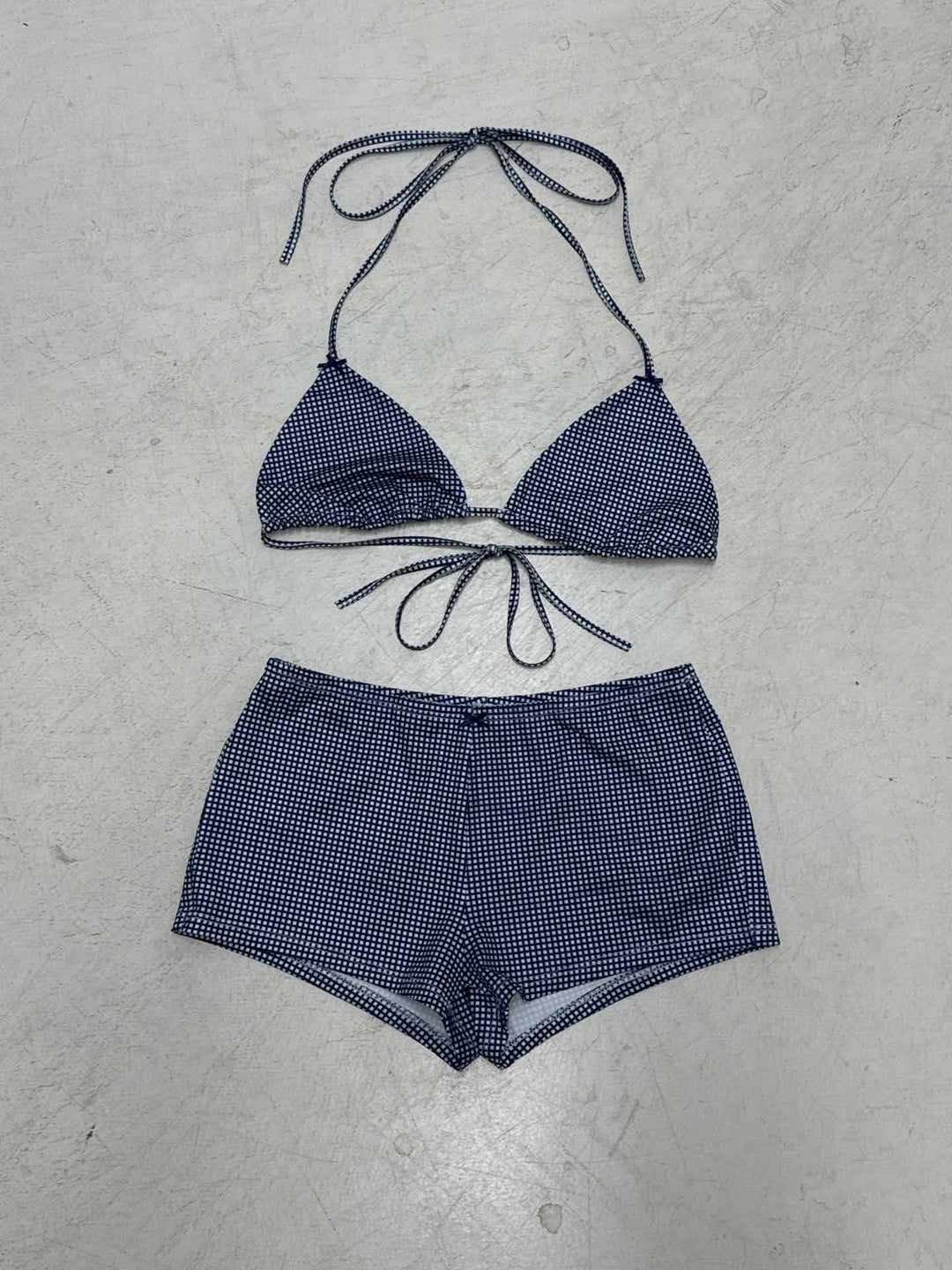 Dame Bikini-sæt med klassisk ternet mønster og justerbare stropper Skovae