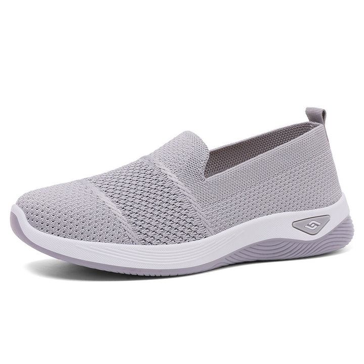 Dame Åndbare Slip-On Fritidssko med elastisk Strikkestruktur Stilla
