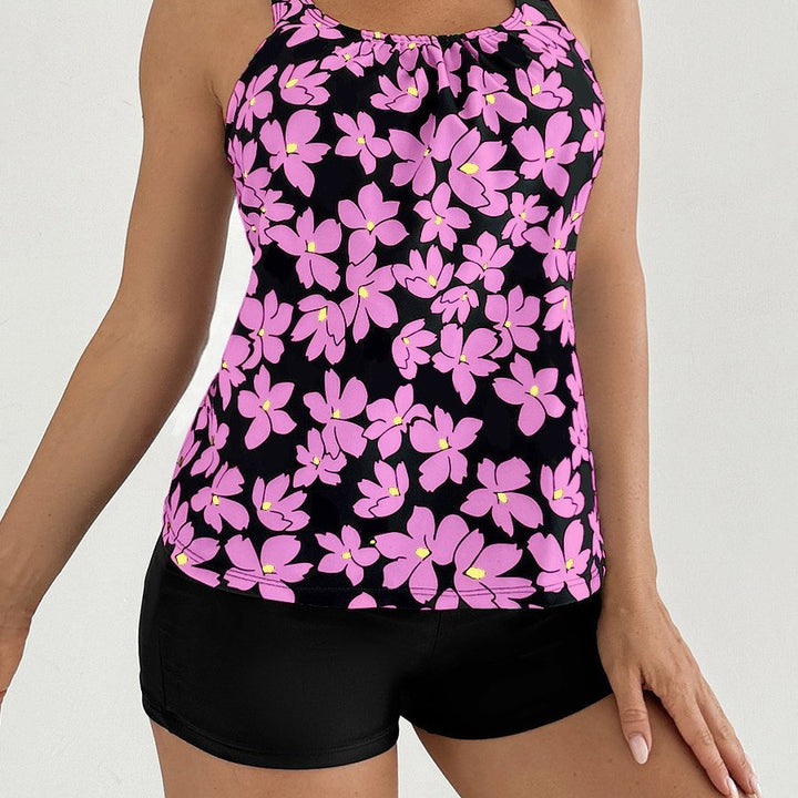 Dame Tankini med justerbare stropper og floral design Stilla